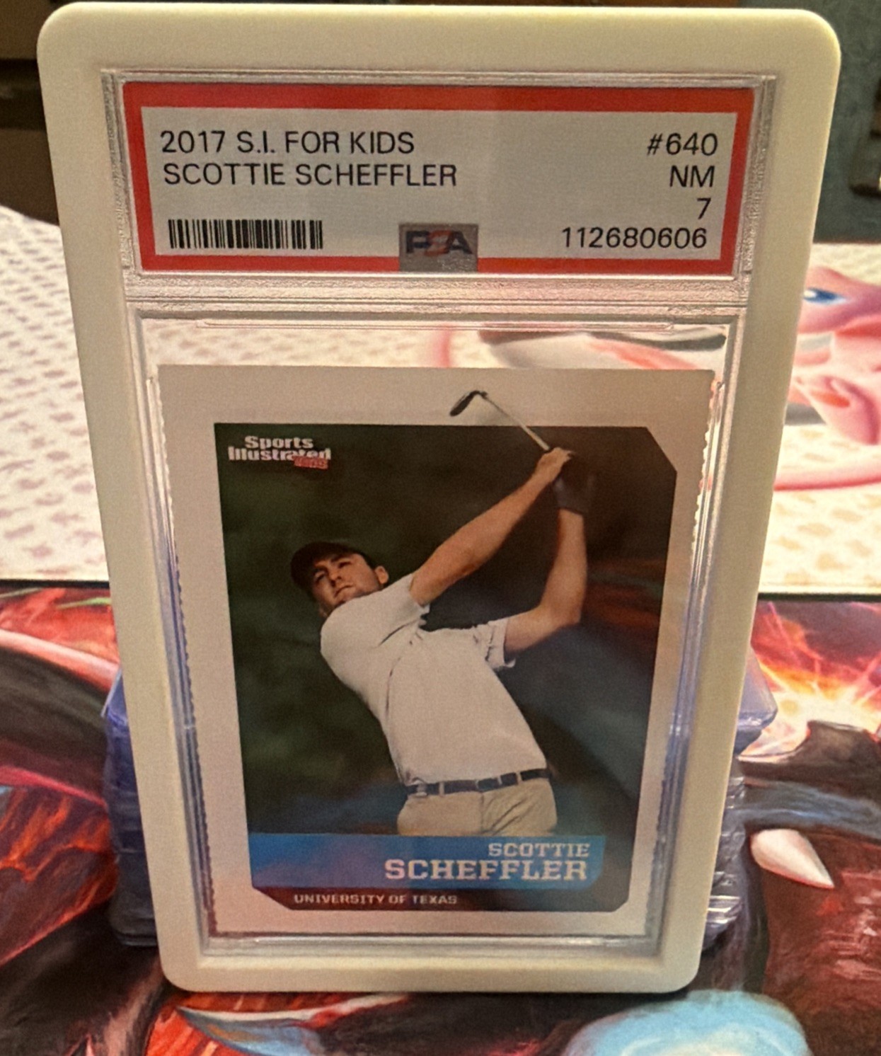 2017 Sports Illustrated for Kids Scottie Scheffler ROOKIE Card #640 PSA 7 RARE 