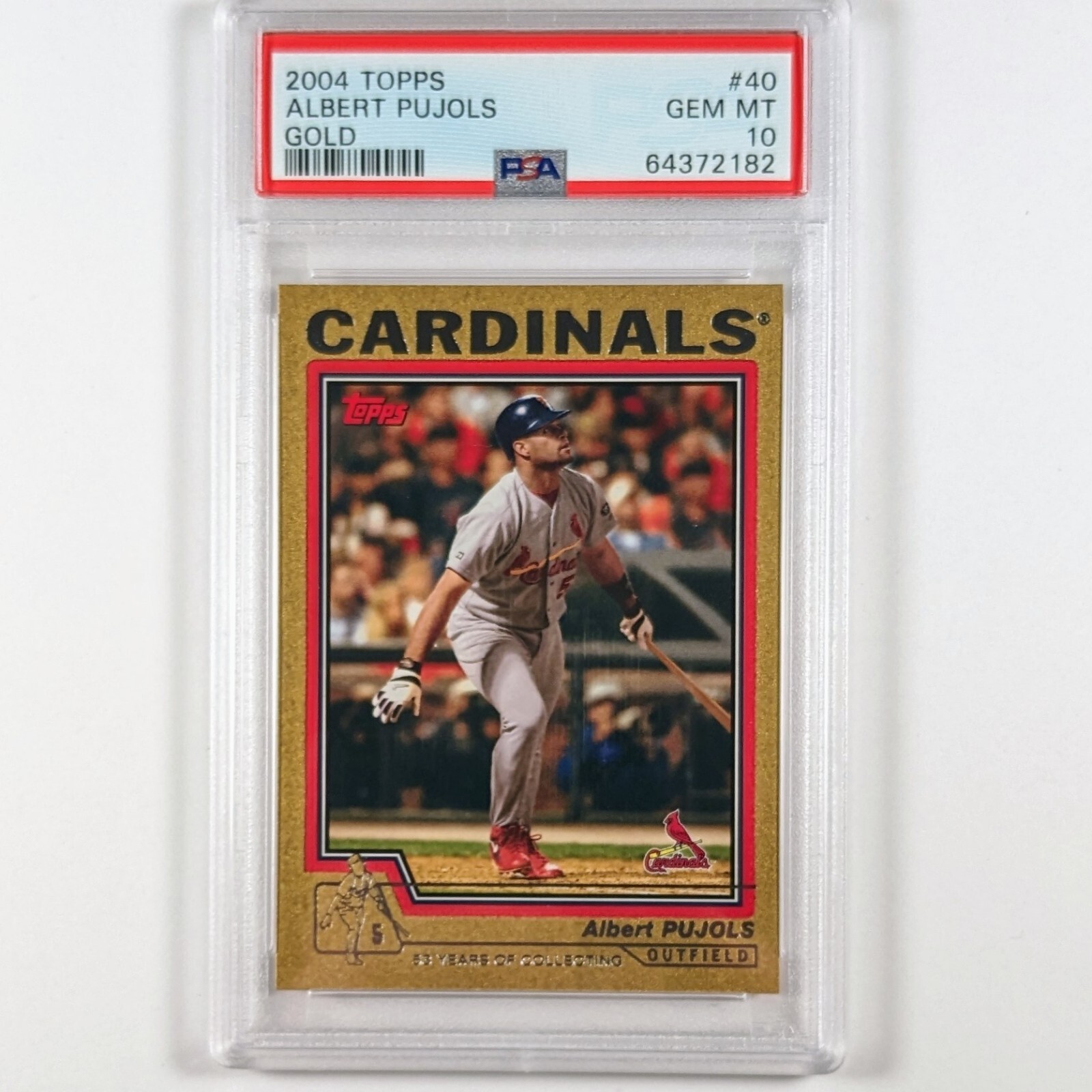 2004 Topps Gold Albert Pujols PSA 10 GEM MINT /2004 #40