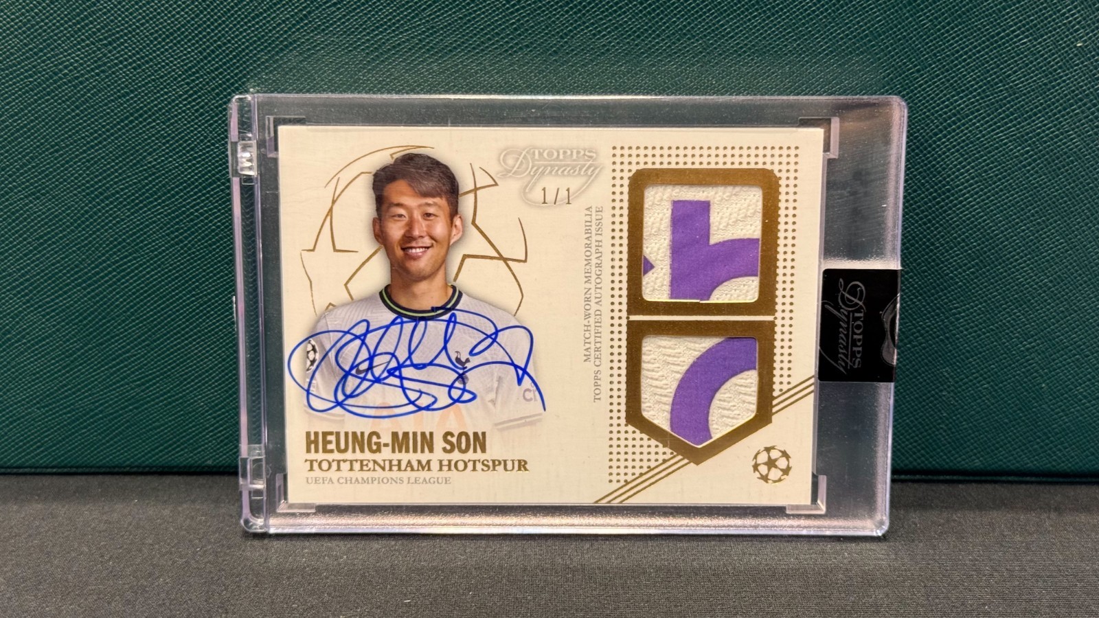 2022 Topps Dynasty UEFA Champions League Heung-Min Son Patch Auto 1/1