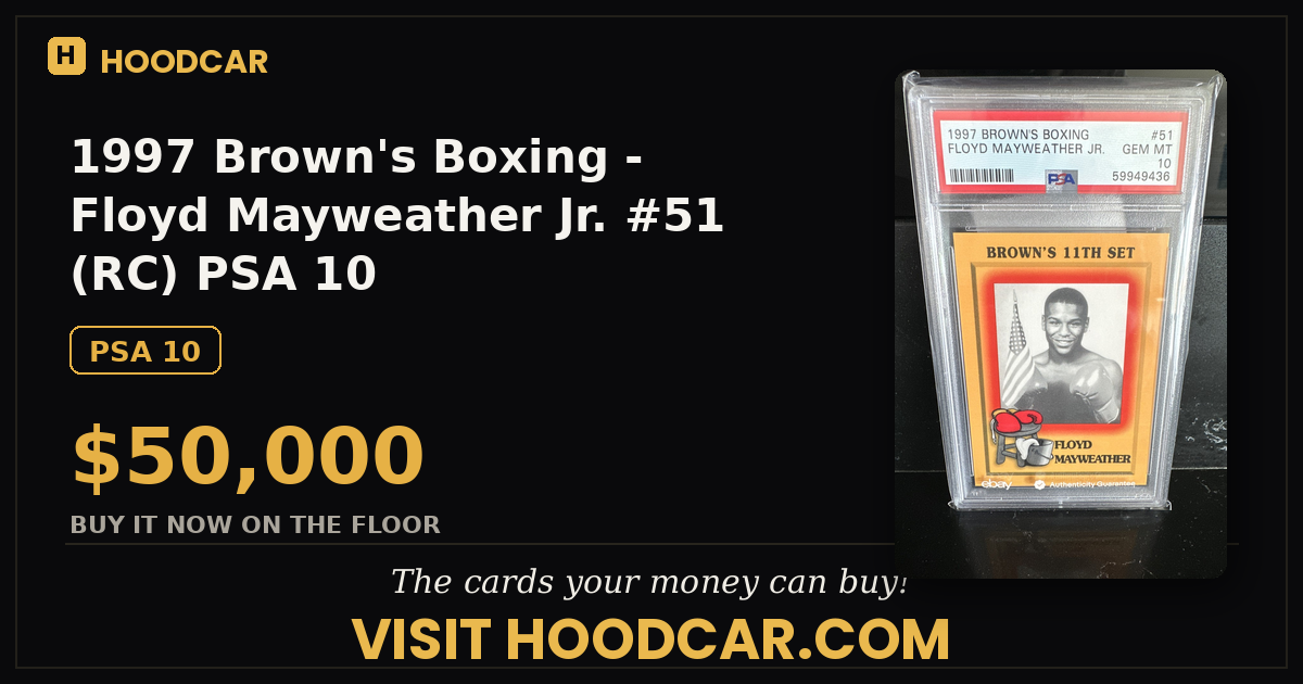 1997 Brown's Boxing - Floyd Mayweather Jr. #51 (RC) PSA 10