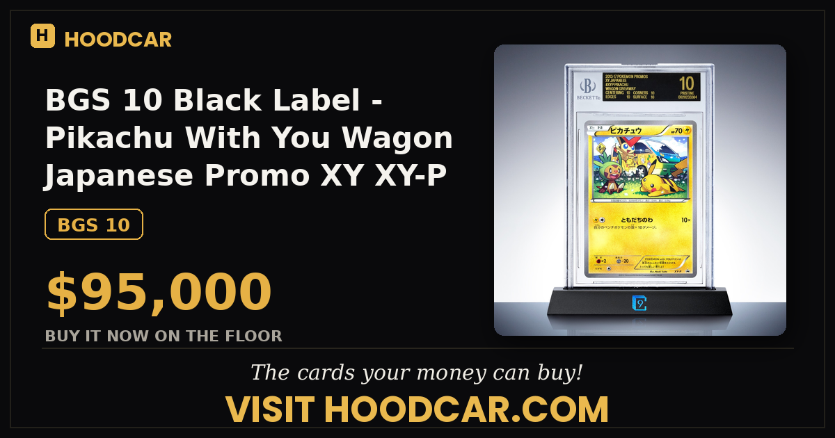 BGS 10 Black Label - Pikachu With You Wagon Japanese Promo XY XY-P 2014