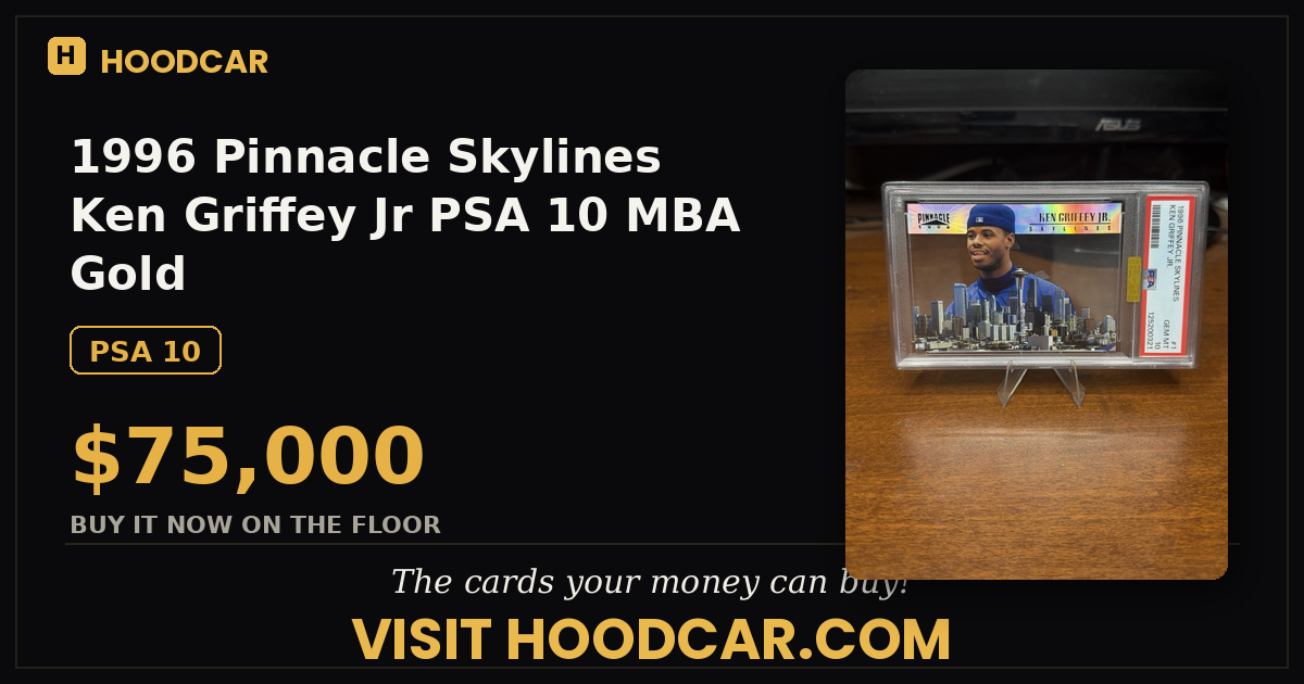 1996 Pinnacle Skylines Ken Griffey Jr PSA 10 MBA Gold