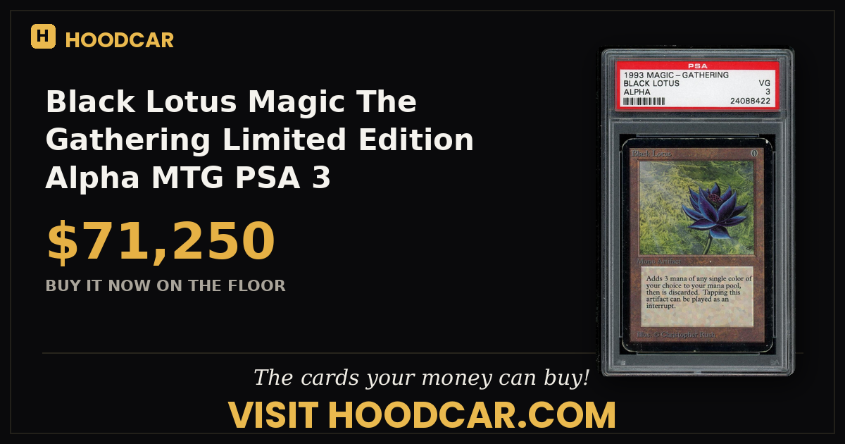 Black Lotus Magic The Gathering Limited Edition Alpha Mtg PSA 3 *422