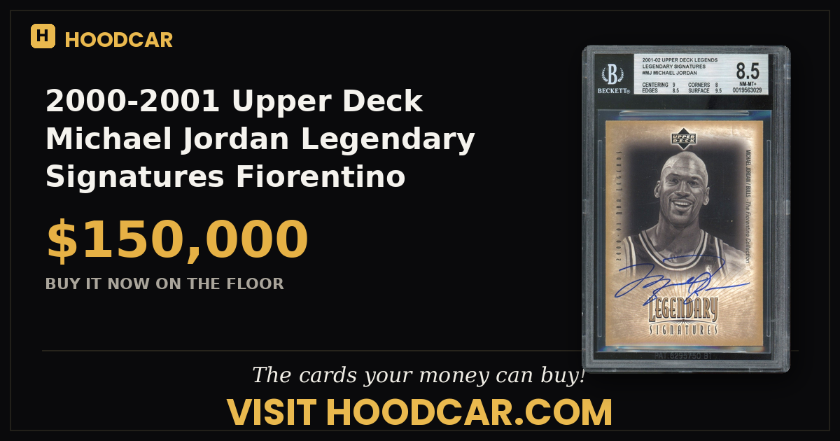 2000-2001 Upper Deck Michael Jordan Legendary Signatures Fiorentino AUTO BGS 8.5