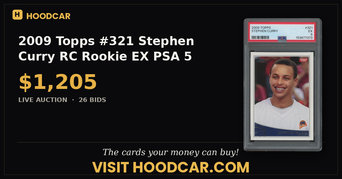 2009 Topps #321 Stephen Curry RC Rookie EX PSA 5