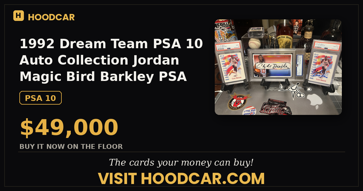 1992 Dream Team PSA 10 Auto Collection Jordan Magic Bird Barkley PSA