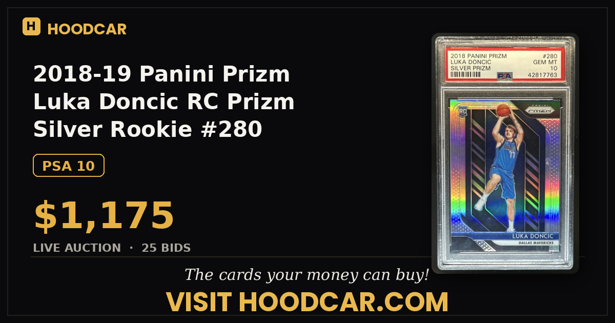 2018-19 Panini Prizm Luka Doncic RC Prizm Silver Rookie #280 Mavericks PSA 10